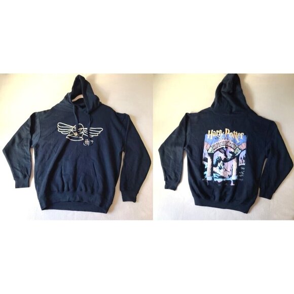UO Harry Potter and the Sorcerers Stone Hoodie Sweatshirt Unisex Sz M Black NWOT - Picture 1 of 9
